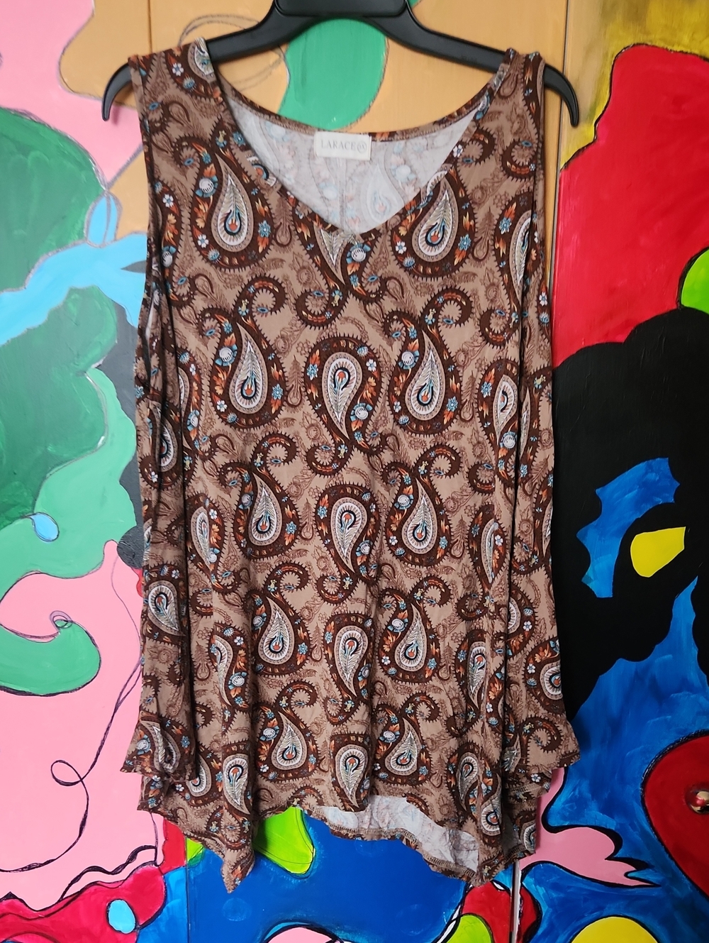 Vintage Brown Paisley Women's Top